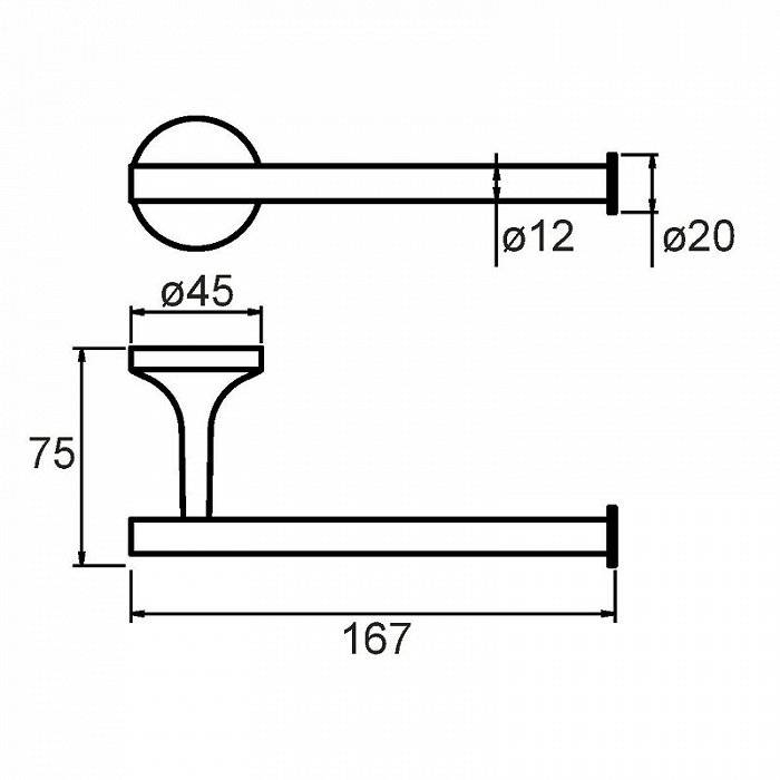 Полотенцедержатель сплав металлов Magellan Milardo MAGSM00M52 для ванной комнаты. Фото